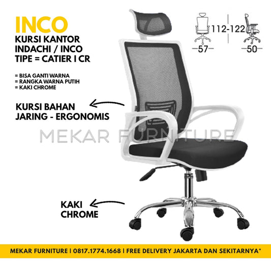 INCO CATIER 1 CR/W Kursi Kantor Kursi Kerja - Mekar Furniture