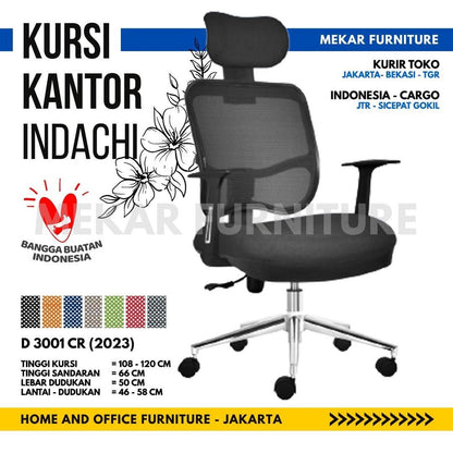 INDACHI D 3001 CR Kursi Kantor Kursi Kerja - Mekar Furniture