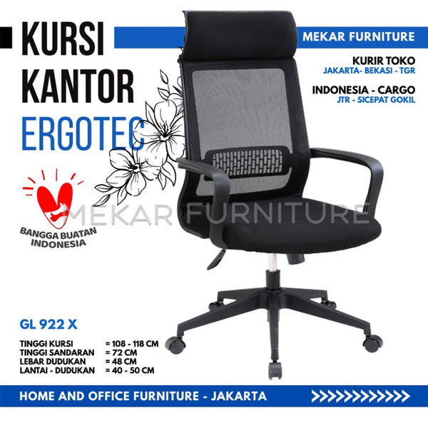 Kursi Kantor Ergotec GL 922 X - Mekar Furniture