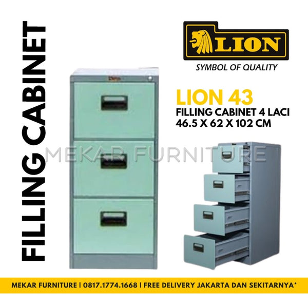 Filling Cabinet Kantor Lion 43 - Mekar Furniture